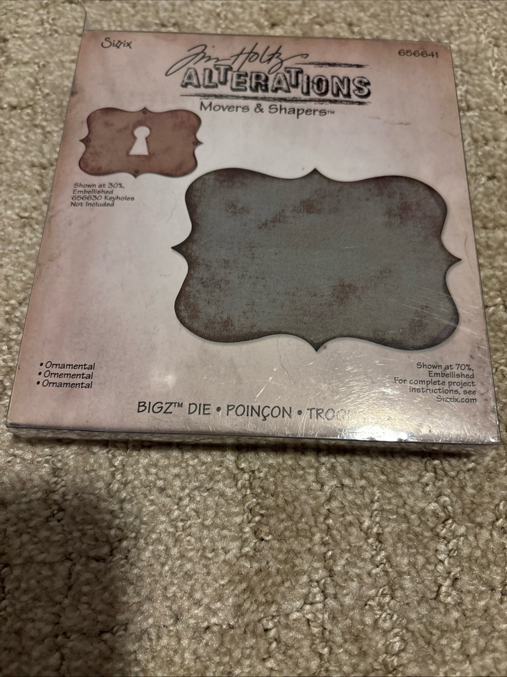 Tim Holtz Alterations Movers & Shapers ORNAMENTAL Die 656641 Sizzix Bigz Die